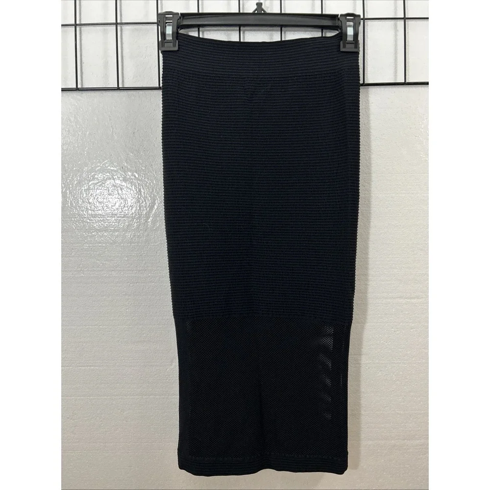 BCBGeneration Black‎ Crochet Midi Skirt Size XS SKU 60038